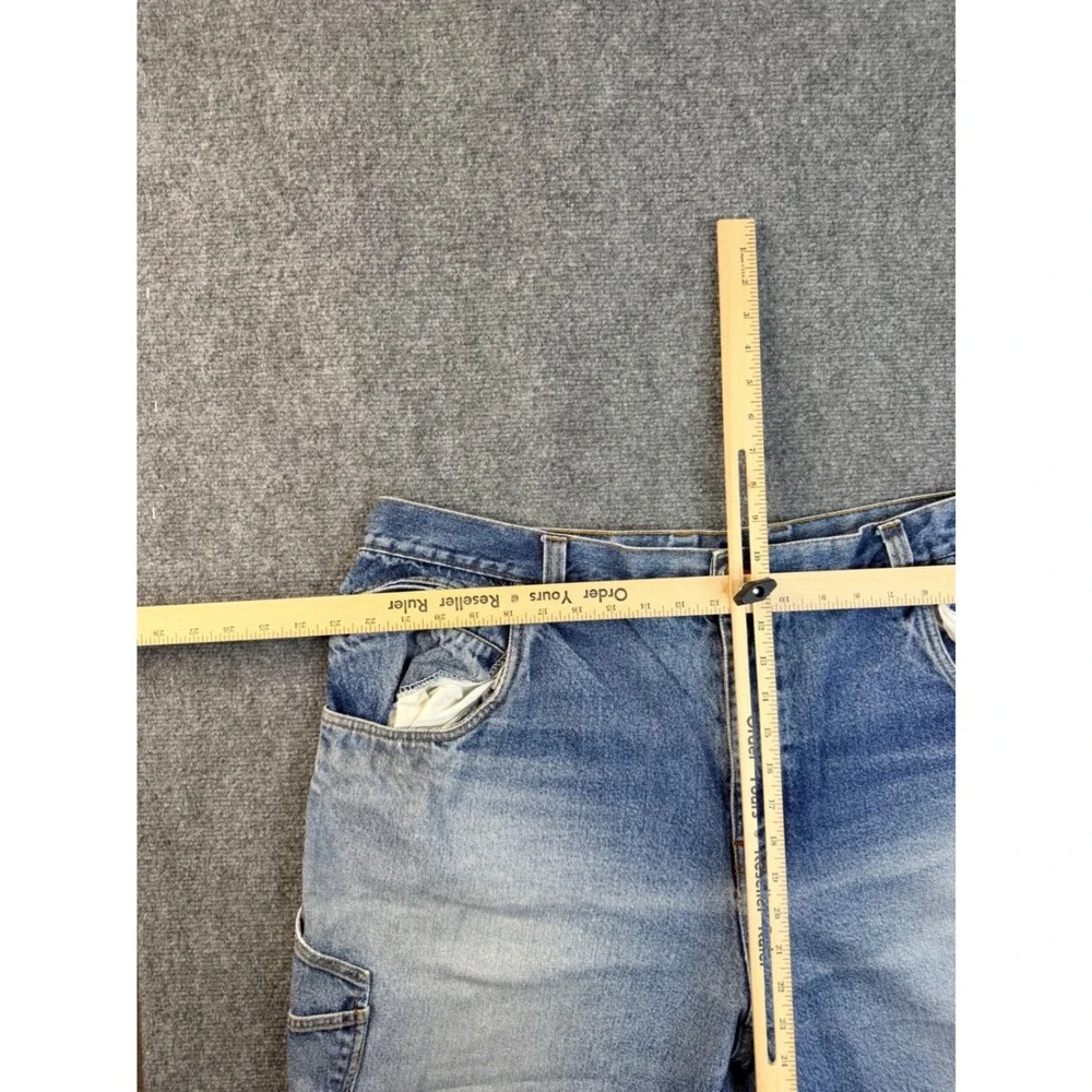 Merchant Jeans Co Mens 44 Blue Cotton Denim Carpenter Shorts Vintage Y2K Workwea